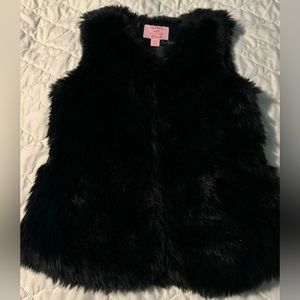 Copper Key Girls Faux Fur Vest Sleeveless Fully Lined Sz 10/12